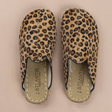 Women's Leopard Barefoot Slippers from Atlantis Handmade Shoes