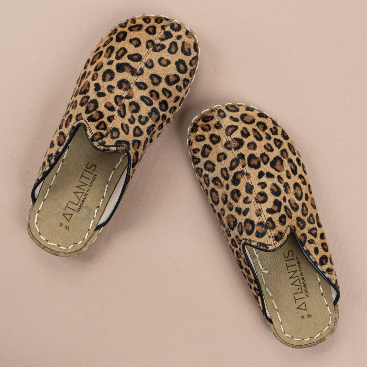 Men's Leopard Barefoot Slippers from Atlantis Handmade Shoes