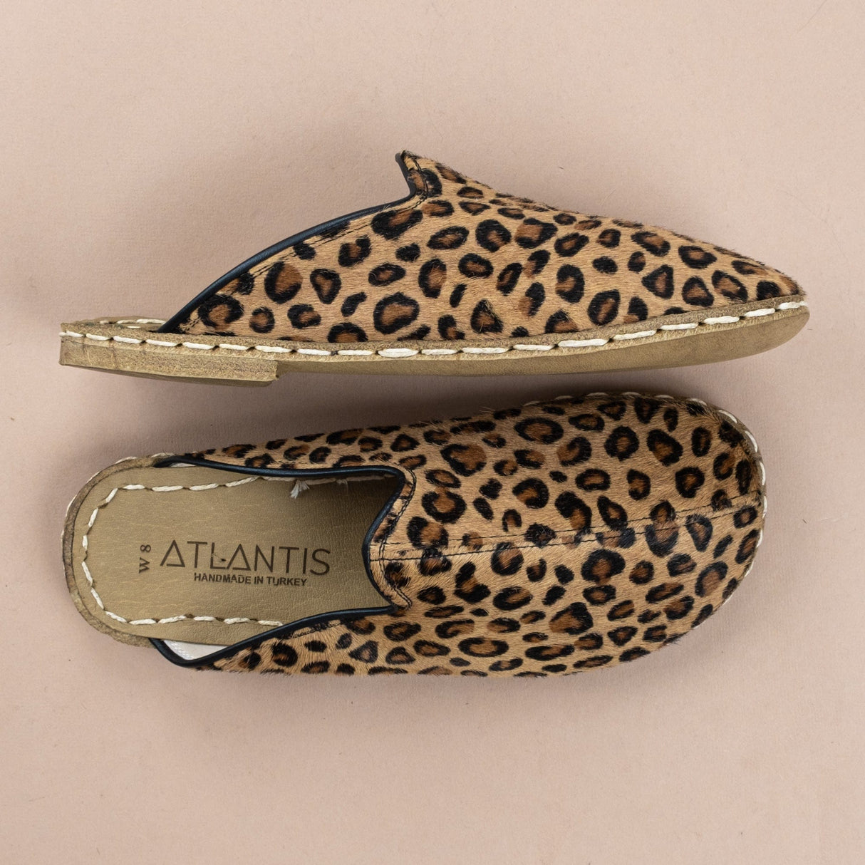 Women's Leopard Barefoot Slippers from Atlantis Handmade Shoes