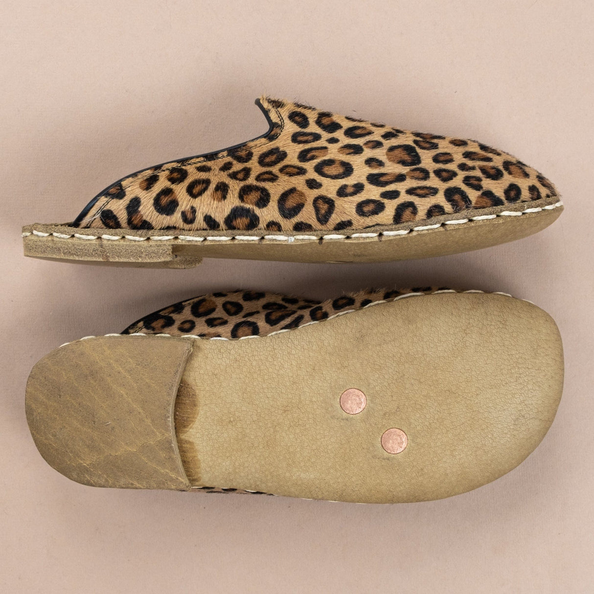 Women's Leopard Barefoot Slippers from Atlantis Handmade Shoes