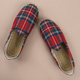Women's Red Plaid Barefoots from Atlantis Handmade Shoes