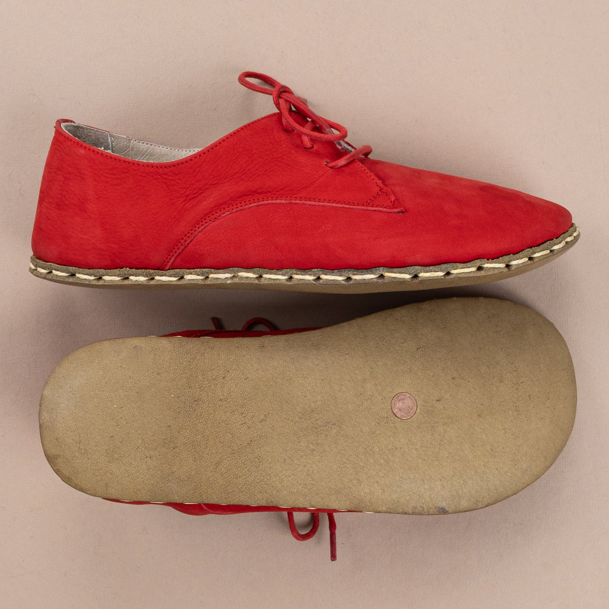 Men's Red Oxfords from Atlantis Handmade Shoes