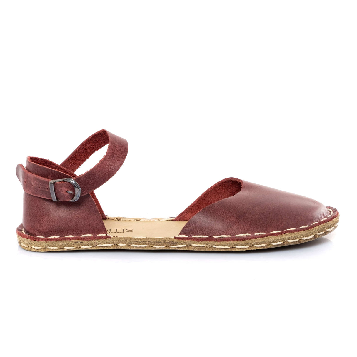 Women's Red Barefoot Sandals from Atlantis Handmade Shoes