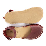 Women's Red Barefoot Sandals from Atlantis Handmade Shoes