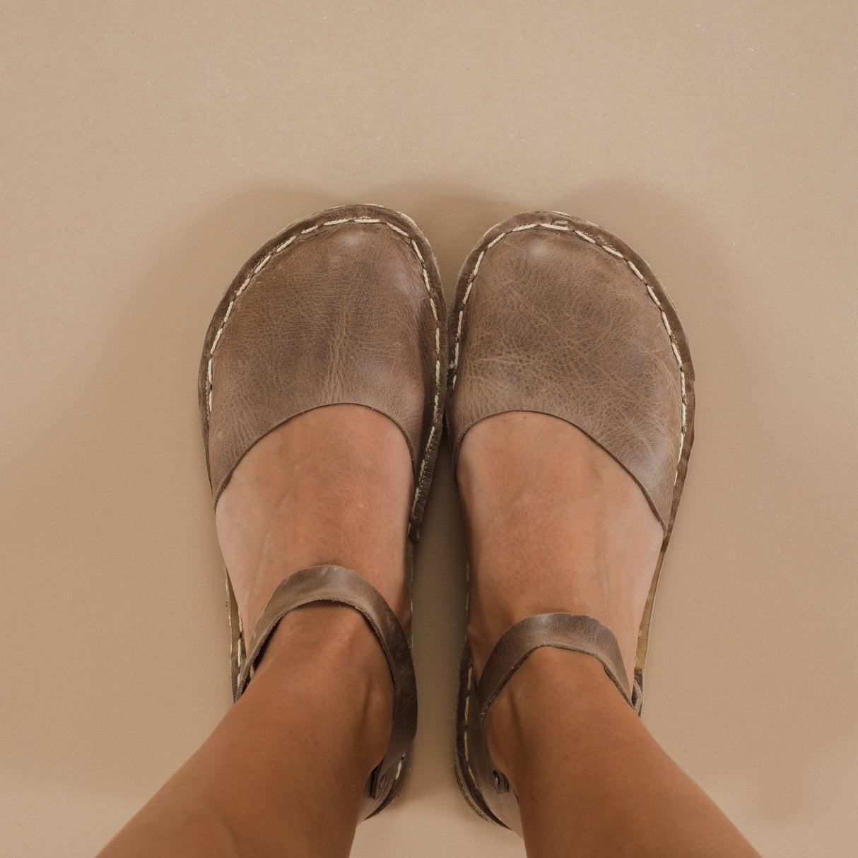 Tan Natural Barefoot Sandals from Atlantis Handmade Shoes