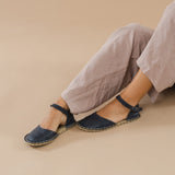 Navy Barefoot Sandals from Atlantis Handmade Shoes