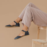 Navy Barefoot Sandals from Atlantis Handmade Shoes