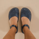 Navy Barefoot Sandals from Atlantis Handmade Shoes