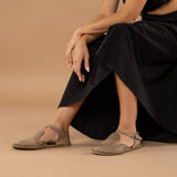 Tan Closed Toe Barefoot Sandals from Atlantis Handmade Shoes