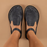 Blue Closed Toe Barefoot Sandals from Atlantis Handmade Shoes