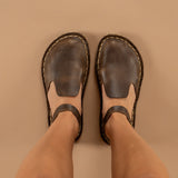 Coffee Closed Toe Barefoot Sandals from Atlantis Handmade Shoes