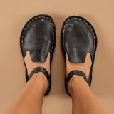 Black Closed Toe Barefoot Sandals from Atlantis Handmade Shoes