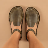 Green Closed Toe Barefoot Sandals from Atlantis Handmade Shoes