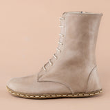 Men's Tan Barefoot High Ankle Boots from Atlantis Handmade Shoes
