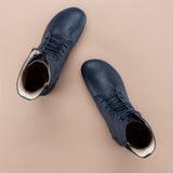 Men's Blue Barefoot High Ankle Boots From Atlantis Handmade Shoes