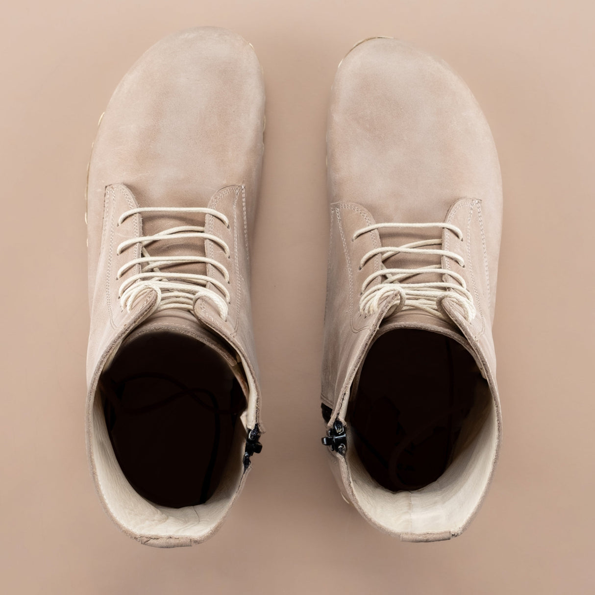 Men's Tan Barefoot High Ankle Boots from Atlantis Handmade Shoes