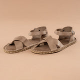 Tan Criss-Cross Barefoot Sandals from Atlantis Handmade Shoes