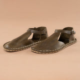 Green Closed Toe Barefoot Sandals from Atlantis Handmade Shoes