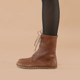 Men's Brown Barefoot High Ankle Boots From Atlantis Handmade Shoes