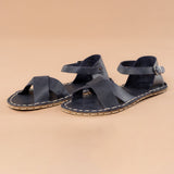 Blue Criss-Cross Barefoot Sandals from Atlantis Handmade Shoes