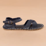 Blue Criss-Cross Barefoot Sandals from Atlantis Handmade Shoes