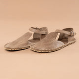Tan Closed Toe Barefoot Sandals from Atlantis Handmade Shoes