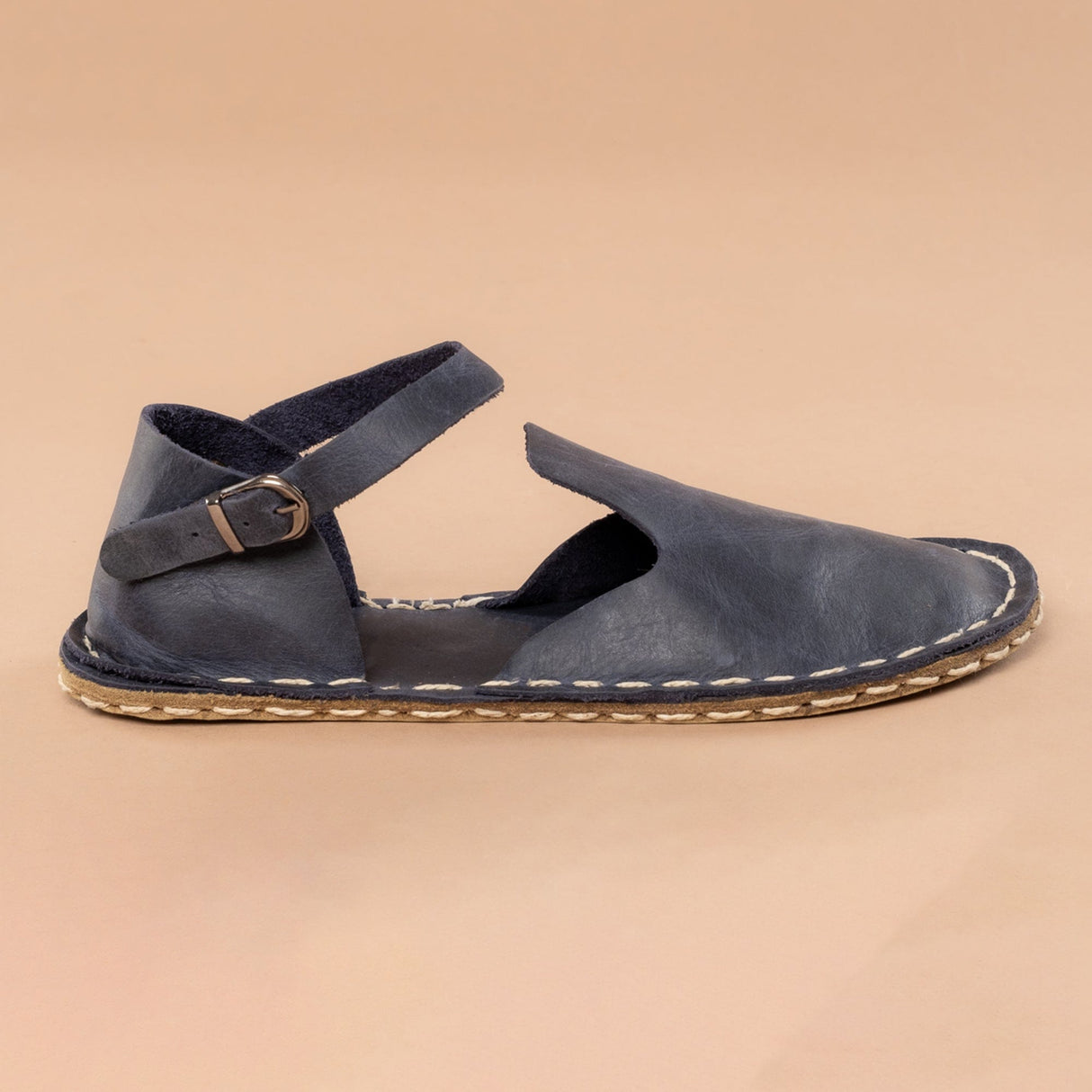 Blue Closed Toe Barefoot Sandals from Atlantis Handmade Shoes