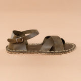 Green Criss-Cross Barefoot Sandals from Atlantis Handmade Shoes