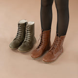 Men's Brown Barefoot High Ankle Boots From Atlantis Handmade Shoes