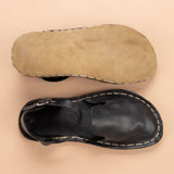 Black Closed Toe Barefoot Sandals from Atlantis Handmade Shoes