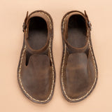 Coffee Closed Toe Barefoot Sandals from Atlantis Handmade Shoes