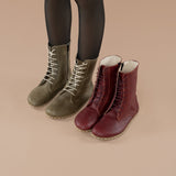Men's Green Barefoot High Ankle Boots From Atlantis Handmade Shoes