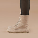 Men's Tan Barefoot High Ankle Boots from Atlantis Handmade Shoes