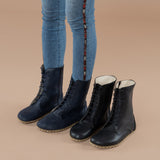 Men's Blue Barefoot High Ankle Boots From Atlantis Handmade Shoes