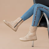 Men's Tan Barefoot High Ankle Boots from Atlantis Handmade Shoes