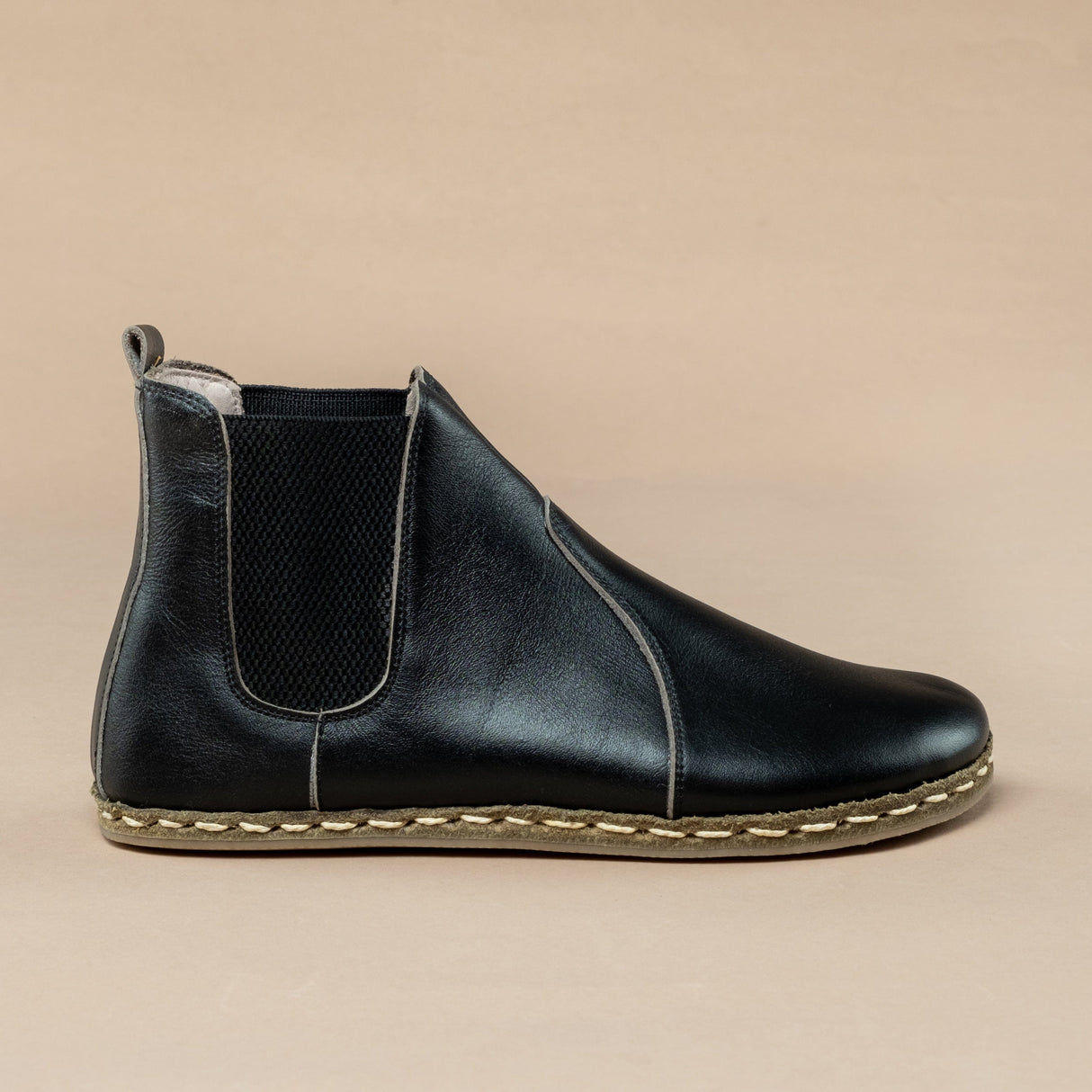 Men's Black Barefoot Chelsea Boots From Atlantis Handmade Shoes