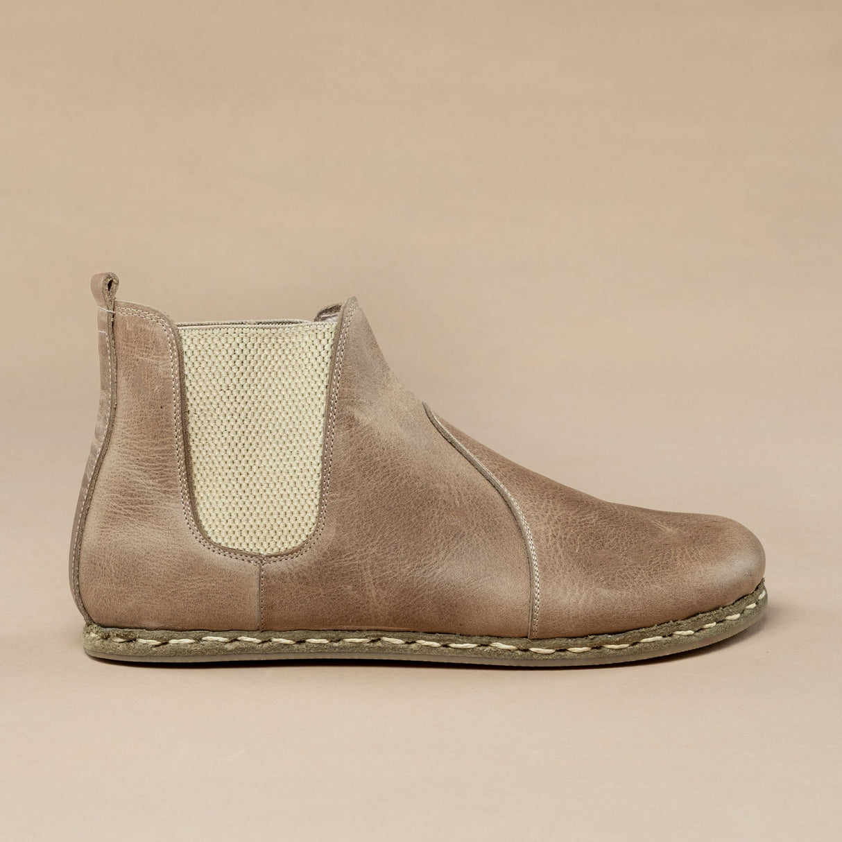 Men's Tan Barefoot Chelsea Boots from Atlantis Handmade Shoes