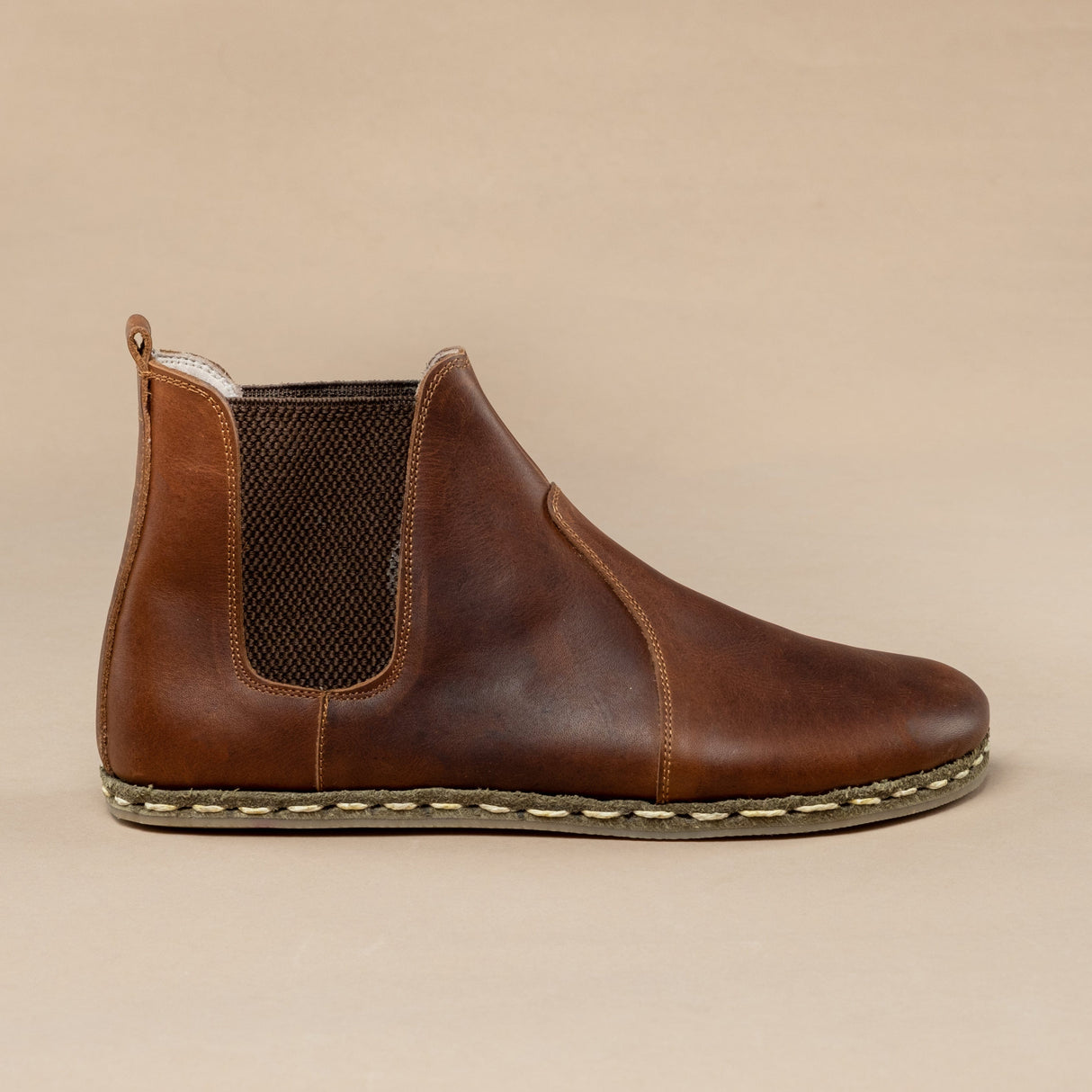 Women's Coffee Barefoot Chelsea Boots from Atlantis Handmade Shoes