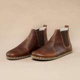 Men's Coffee Barefoot Chelsea Boots From Atlantis Handmade Shoes