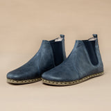 Men's Blue Barefoot Chelsea Boots From Atlantis Handmade Shoes