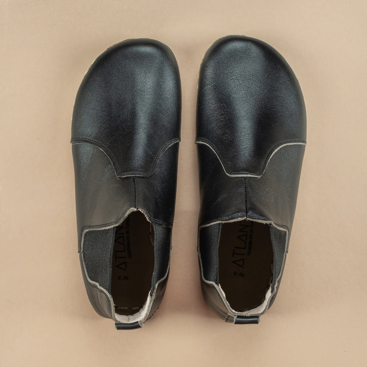 Men's Black Barefoot Chelsea Boots From Atlantis Handmade Shoes
