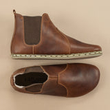 Women's Coffee Barefoot Chelsea Boots from Atlantis Handmade Shoes