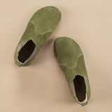 Men's Olive Barefoot Chelsea Boots from Atlantis Handmade Shoes