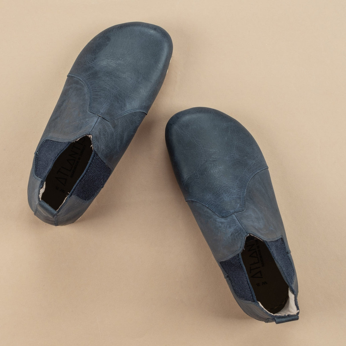 Men's Blue Barefoot Chelsea Boots From Atlantis Handmade Shoes