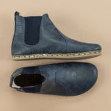 Men's Blue Barefoot Chelsea Boots From Atlantis Handmade Shoes