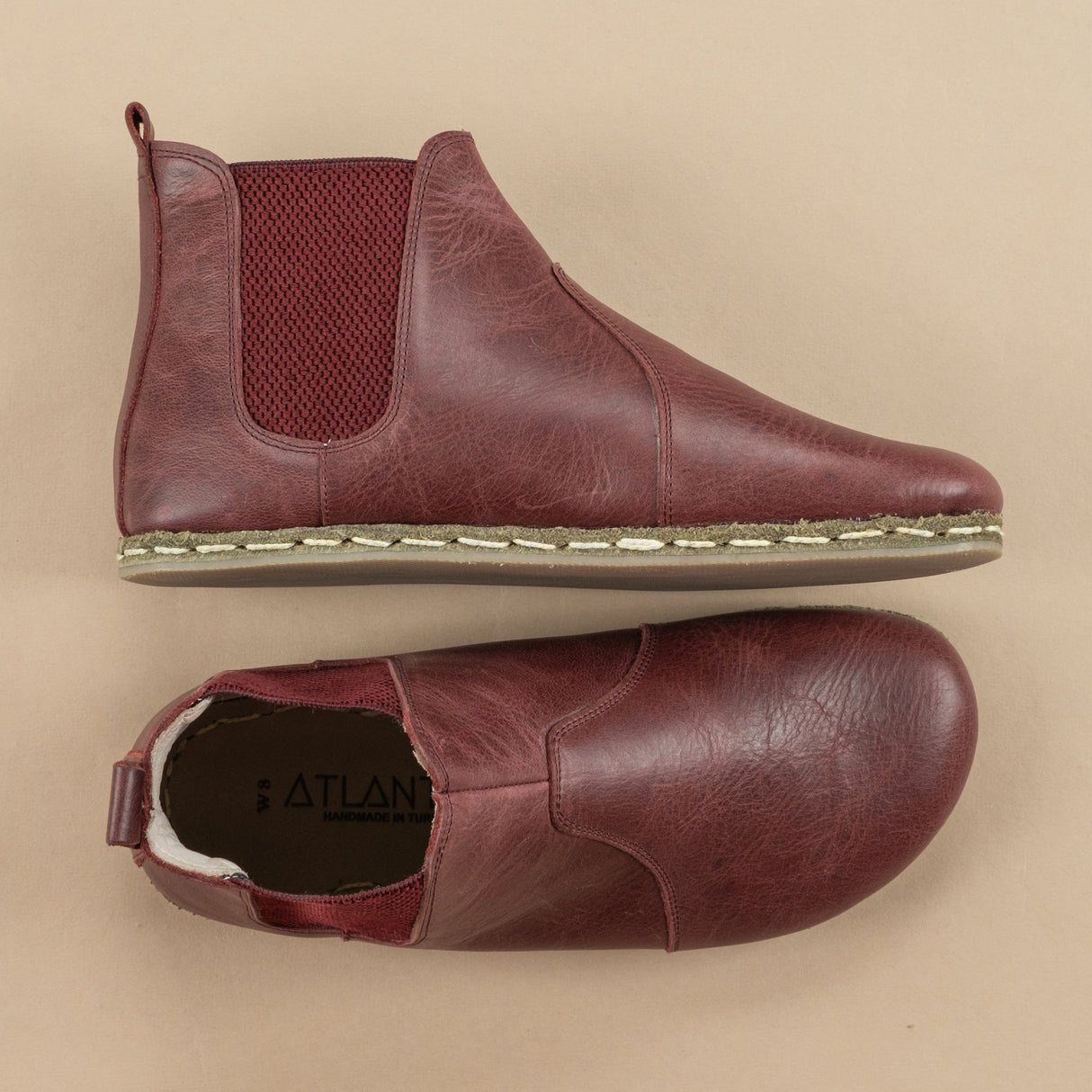 Women's Scarlet Barefoot Chelsea Boots from Atlantis Handmade Shoes