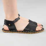 Black Opened Toe Barefoot Sandals from Atlantis Handmade Shoes