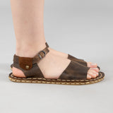 Coffee Opened Toe Barefoot Sandals from Atlantis Handmade Shoes