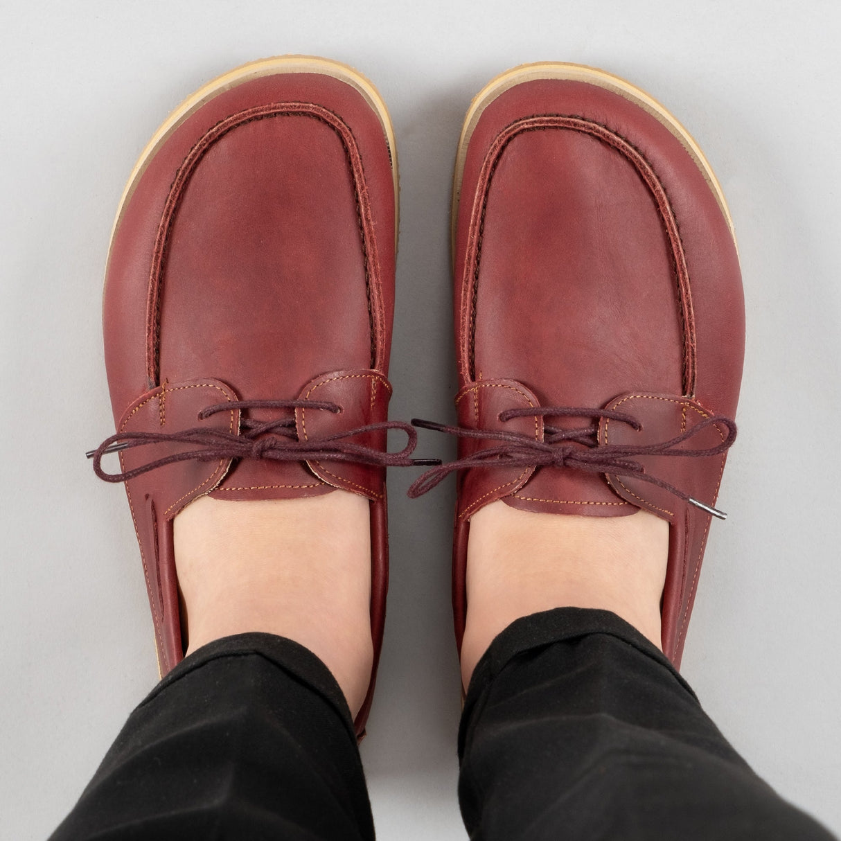 Women's Red Boat Shoes from Atlantis Handmade Shoes