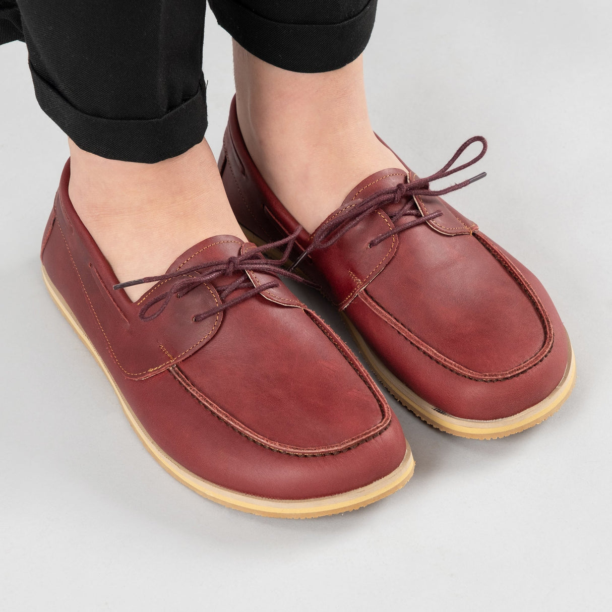 Men's Red Boat Shoes from Atlantis Handmade Shoes